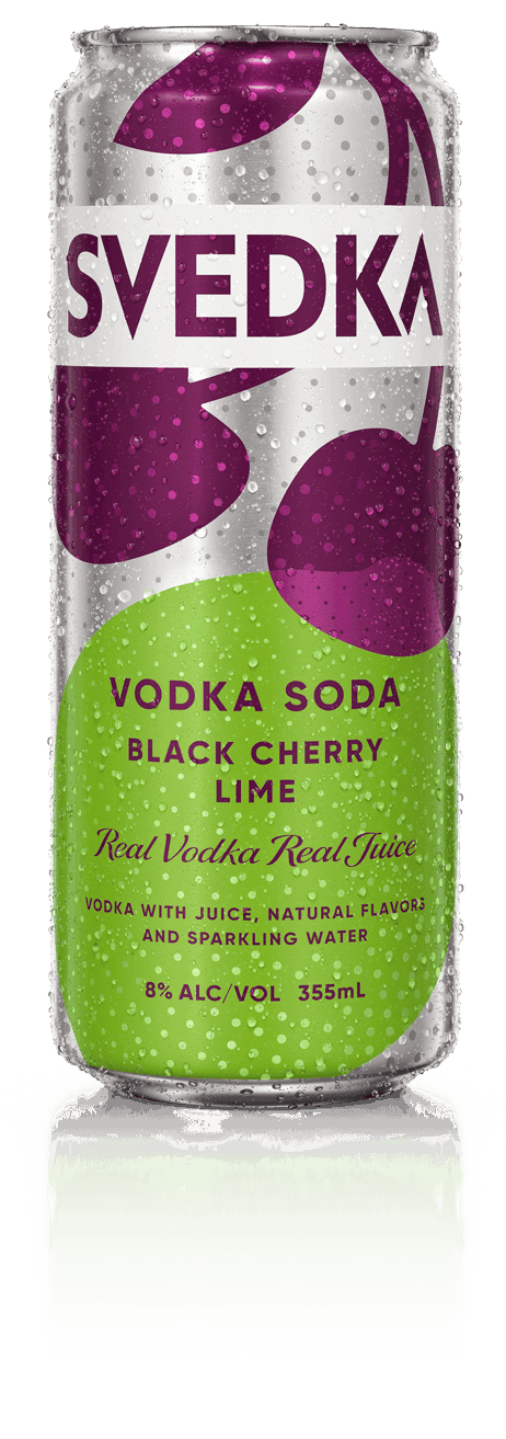 SVEDKA VODKA SODA BLACK CHERRY LIME