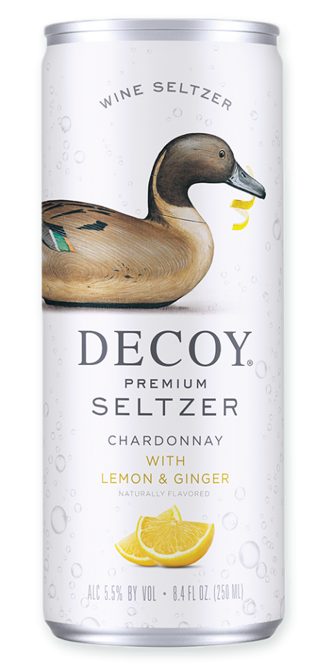 DECOY PREMIUM SELTZER CHARDONNAY WITH LEMON &amp; GINGER