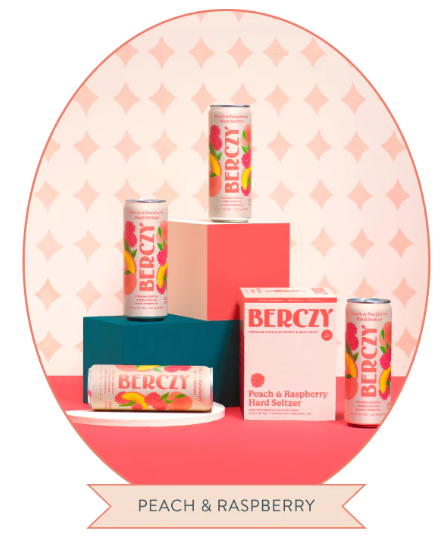 BERCZY HARD SELTZER PEACH &#38; RASPBERRY