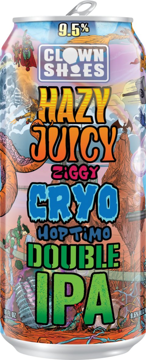CLOWN SHOES HAZY JUICY ZIGGY CRYO HOPTIMO DOUBLE IPA