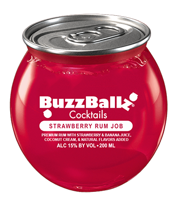 BUZZBALLZ STRAWBERRY RUM JOB COCKTAILS