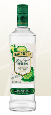 SMIRNOFF ZERO SUGAR INFUSIONS CUCUMBER &amp; LIME