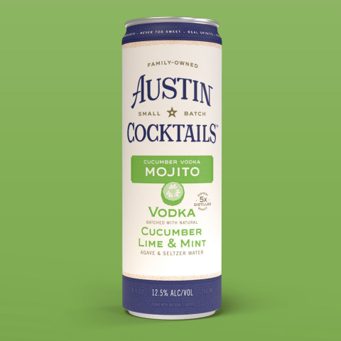 AUSTIN COCKTAILS SPARKLING CUCUMBER VODKA MOJITO