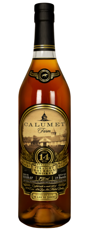 CALUMET FARM SINGLE RACK BLACK 14 YEAR OLD BOURBON